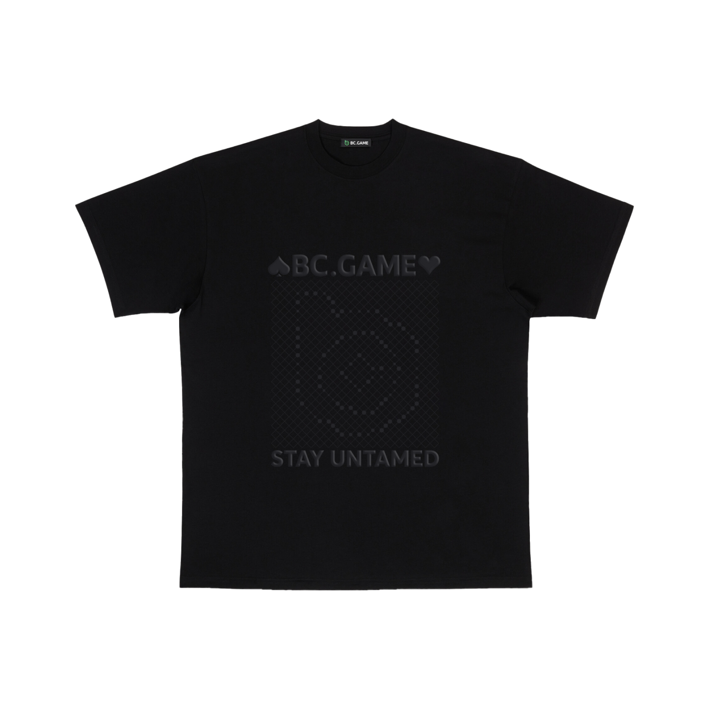 Black T-shirt with Letter Foam Print