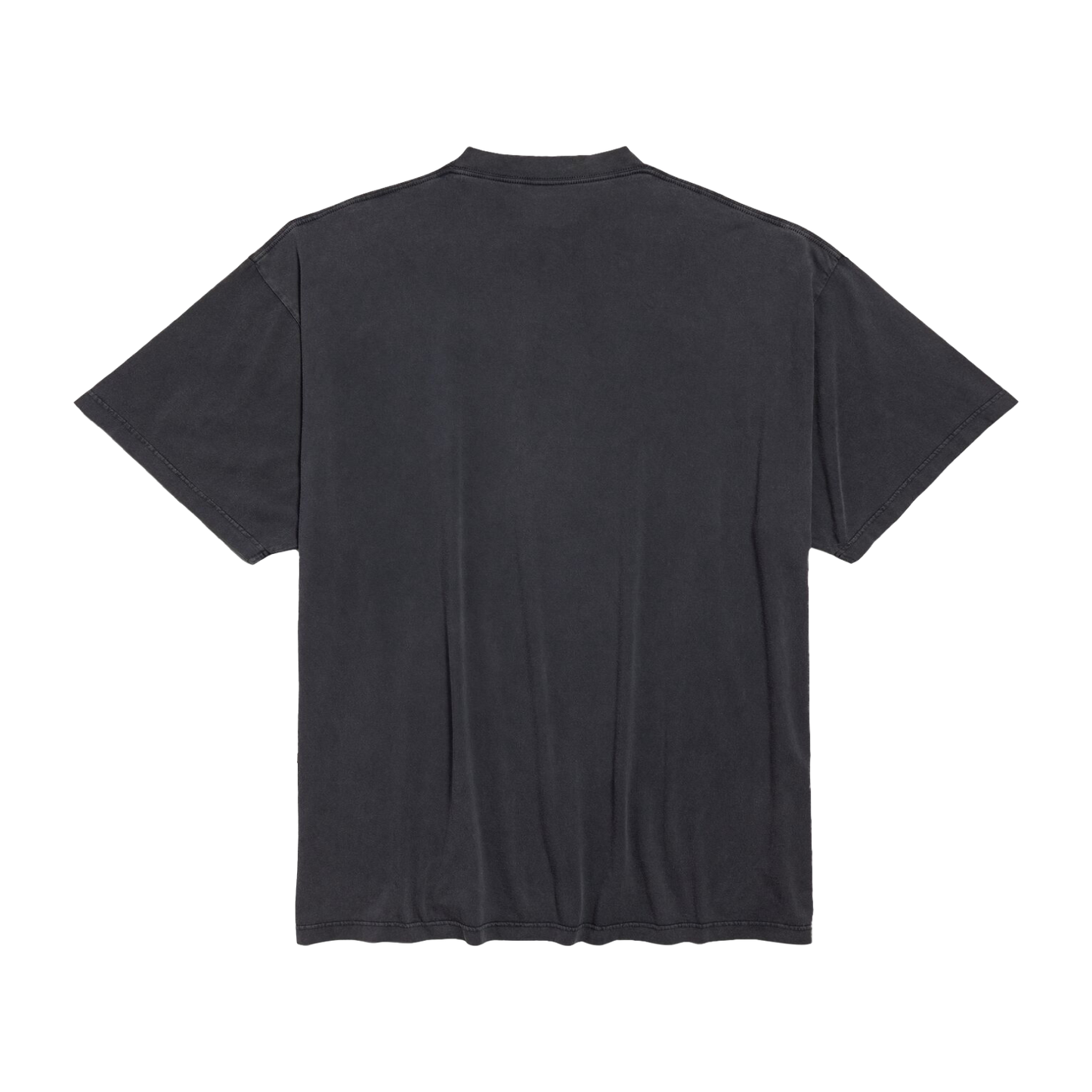 Distressed Black T-shirt with Green Flame Print