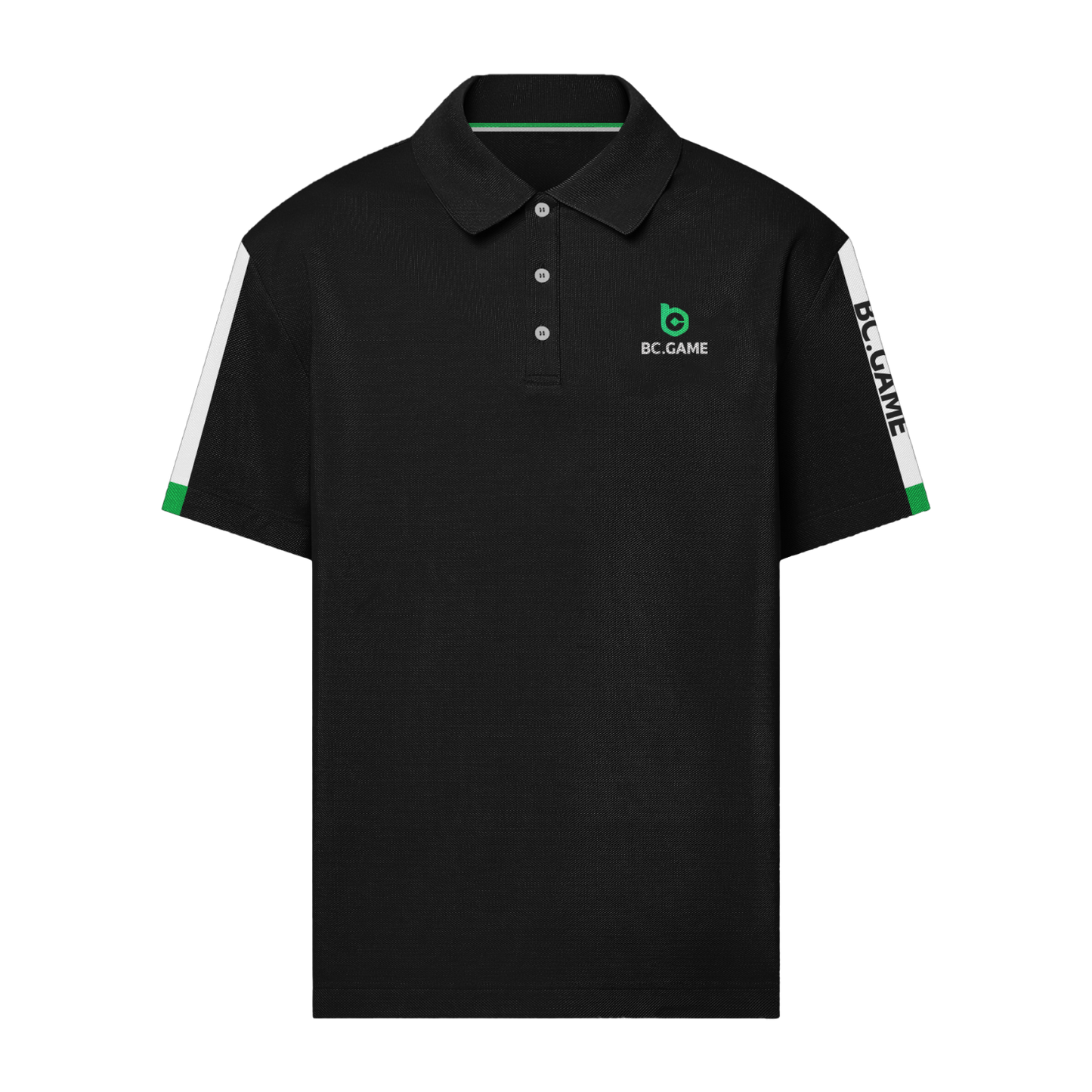 Textured Polo Shirt with Webbing Detail