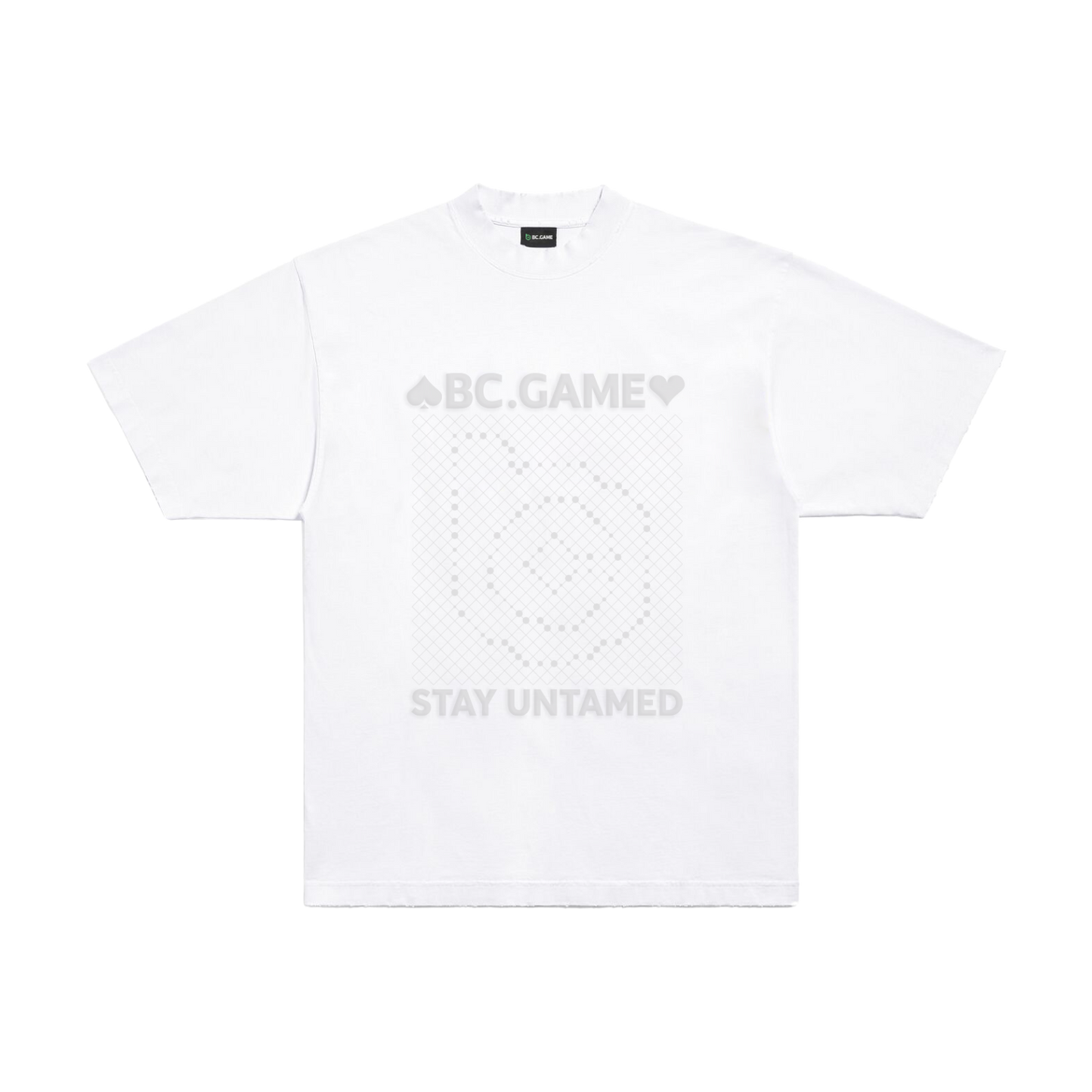 White T-shirt with Letter Foam Print