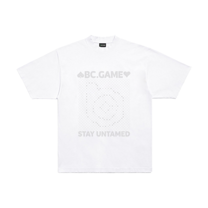 White T-shirt with Letter Foam Print