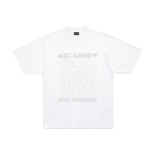 White T-shirt with Letter Foam Print